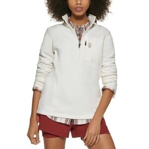 Bass Outdoor Women's Highline Trail Half Zip Fleece Jacket White